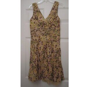 Vintage NWT Heart Moon Star Yellow Multi Floral Dress M Y2K